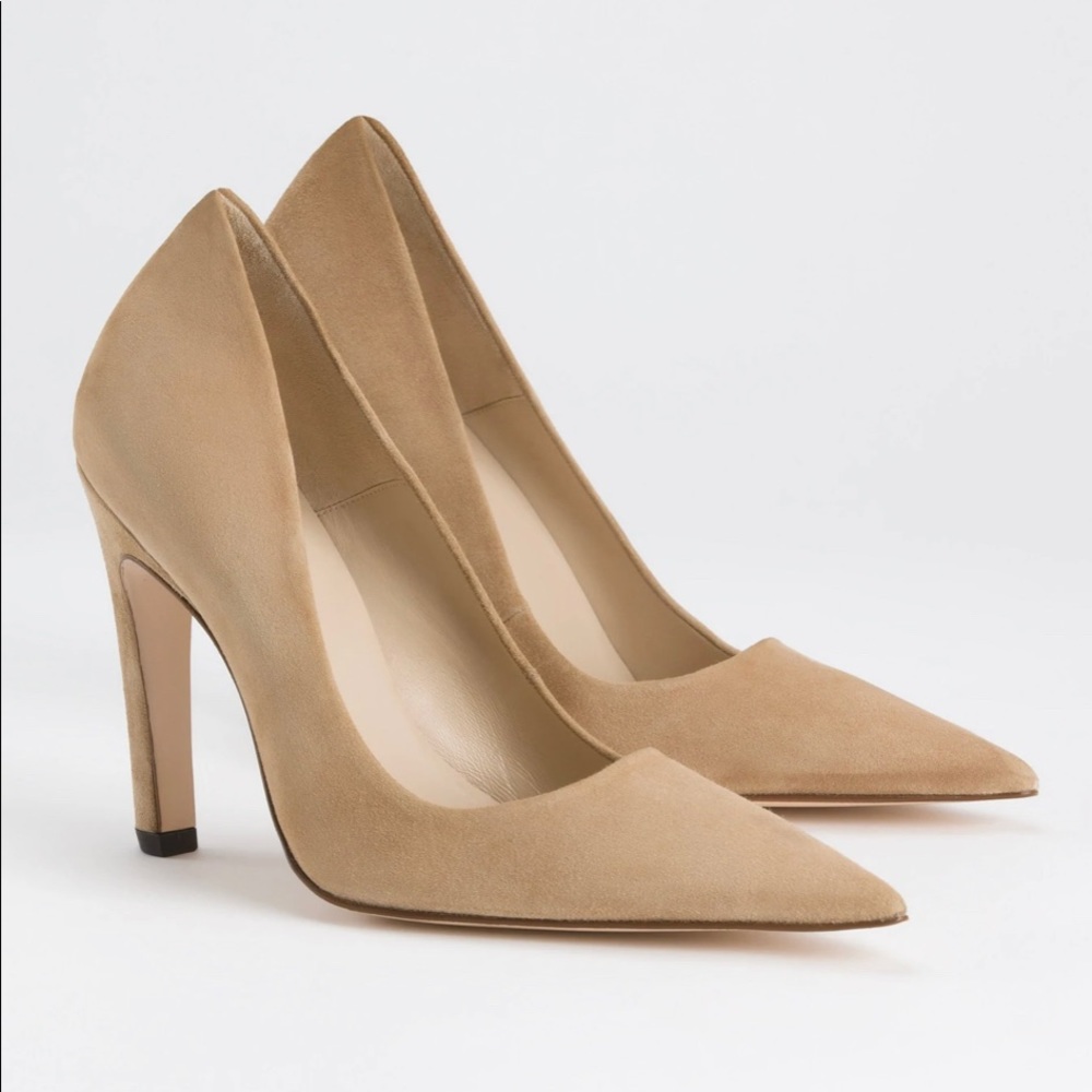 Good American Icon Pump -  Suede beige
